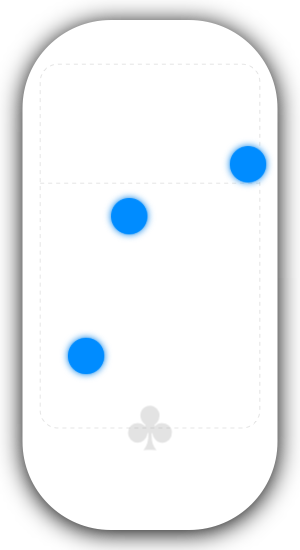 Screenshot of Sesamouse showing touch circles for three fingers